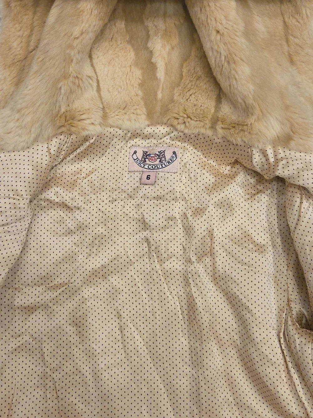 Juicy Couture Plush Faux Fur Coat Size 6